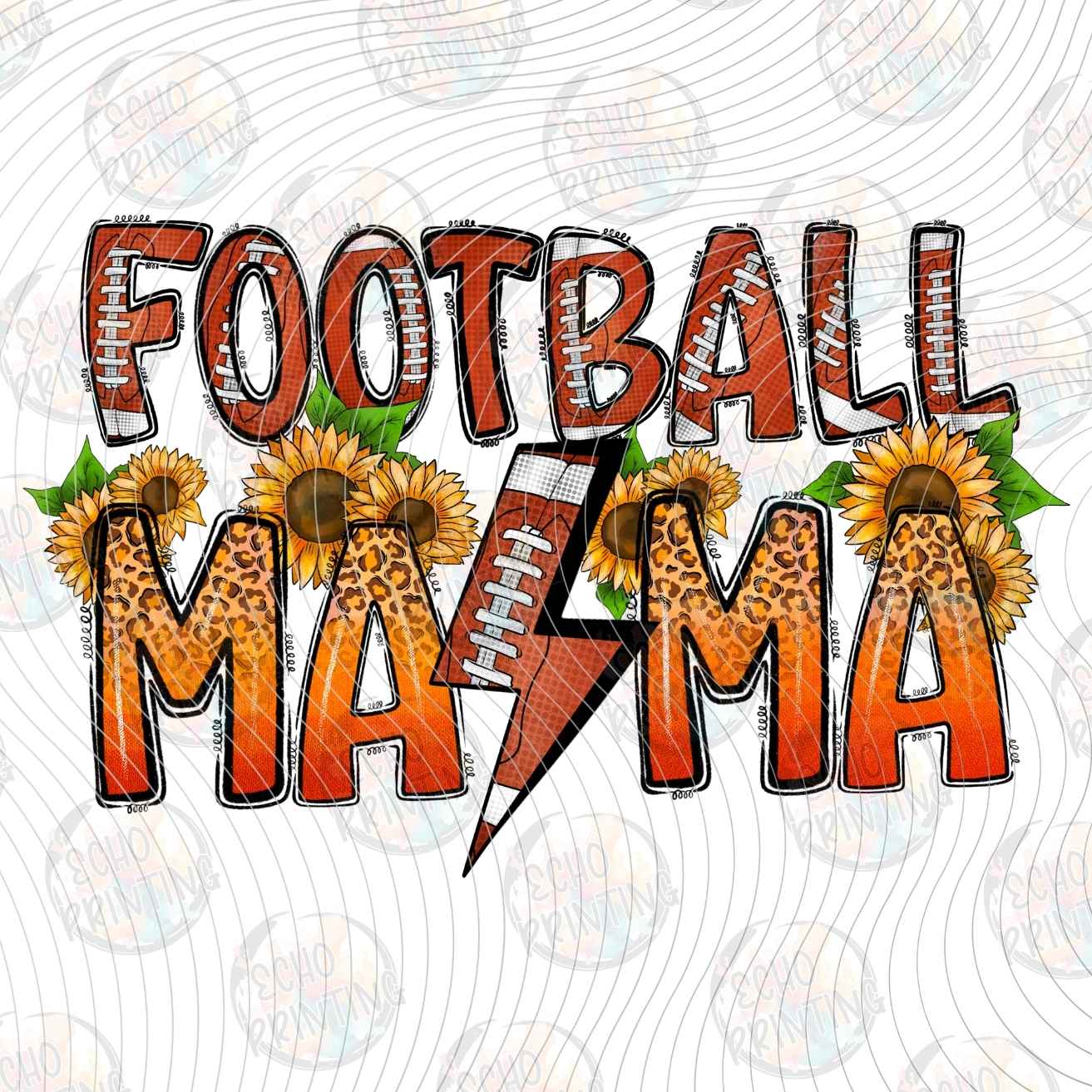 FTBG 261 - FOOTBALL MAMA LETTERING
