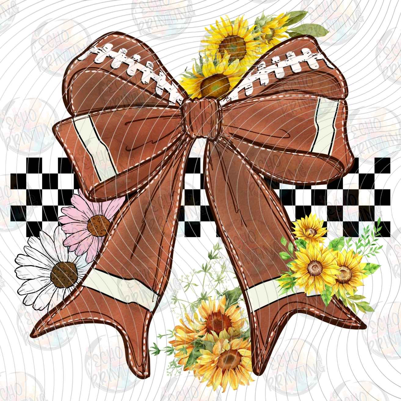 FTBG 262 - FOOTBALL BOW SUNFLOWER