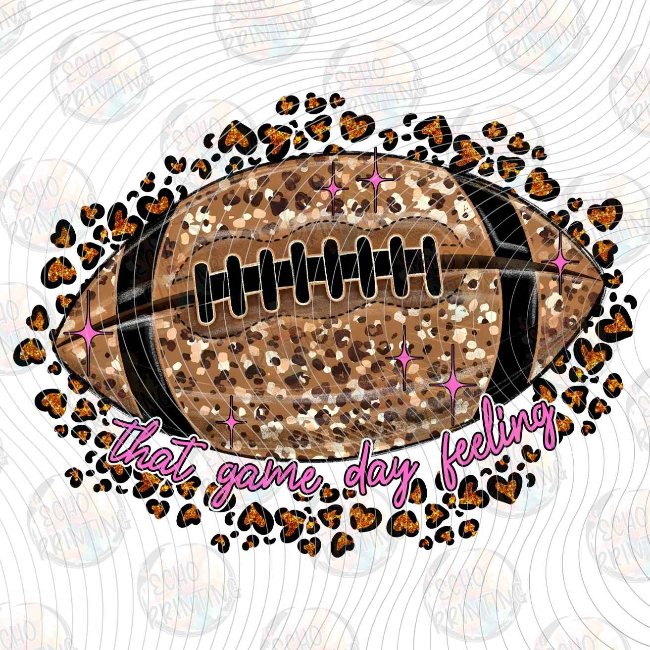 FTBG 291 - FOOTBALL FLORAL PATTERN