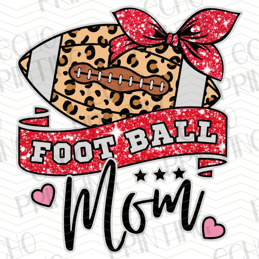 FTBG 110 - FOOTBALL MOM WITH LEOPARD HEART