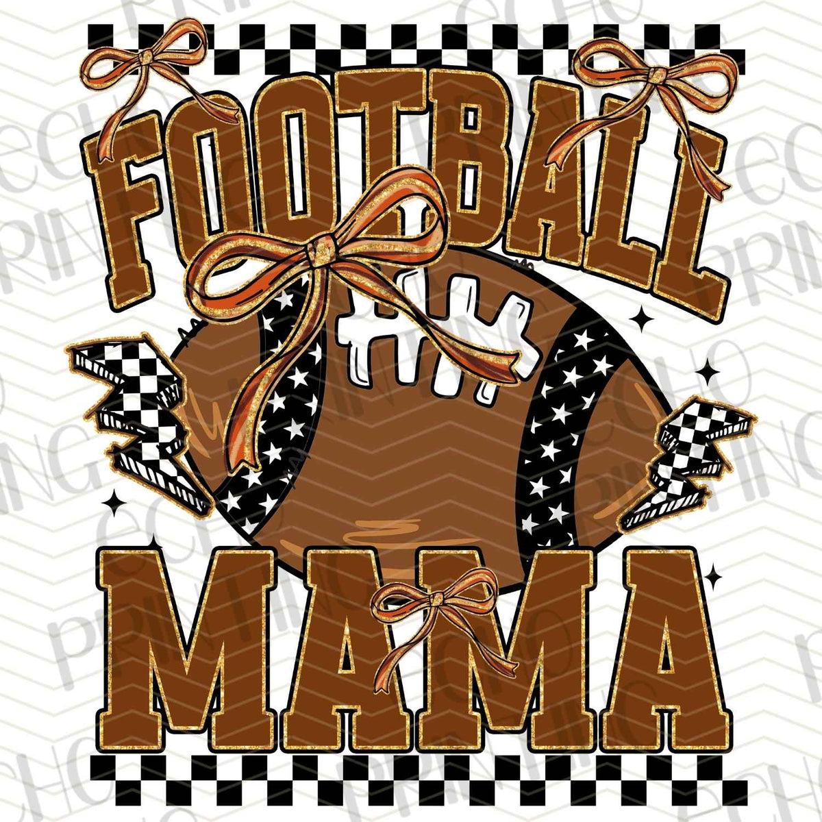 FTBG 175 - FOOTBALL MAMA CHECKERED