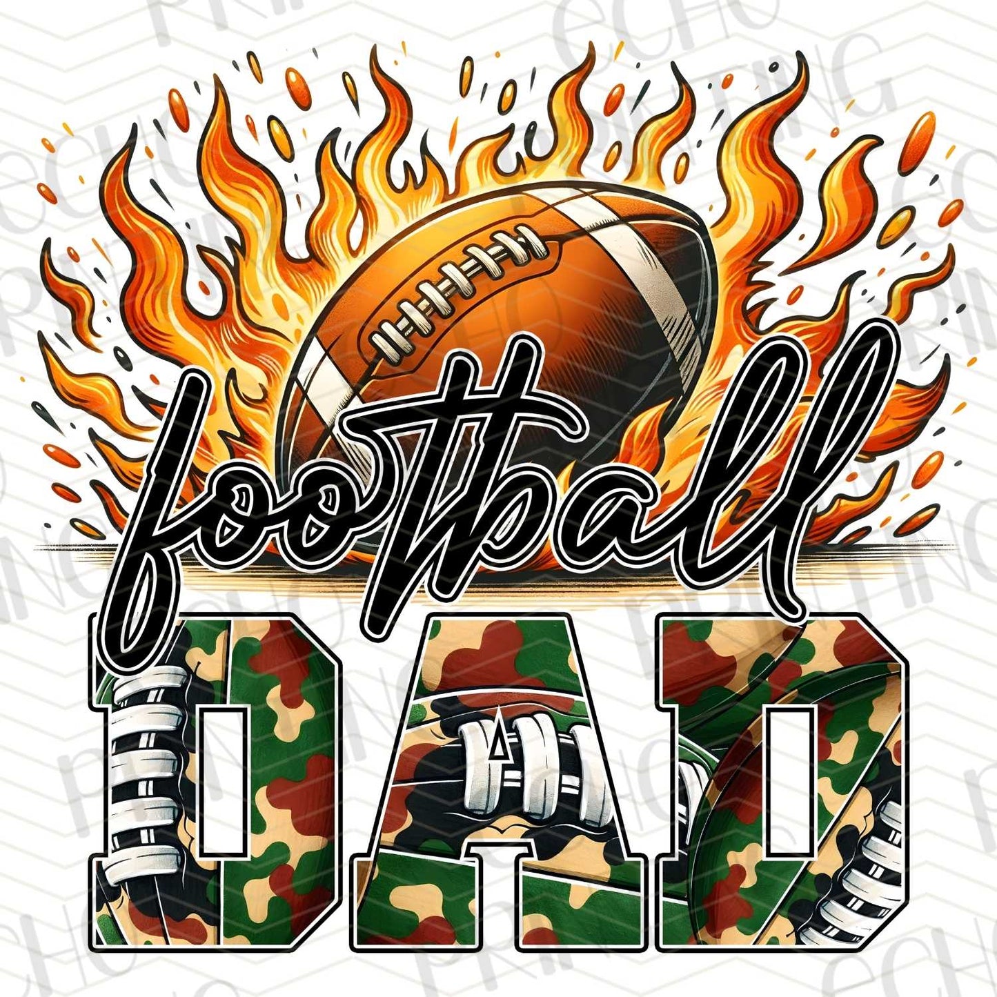 FTBG 30 - FOOTBALL DAD WITH FLAMES