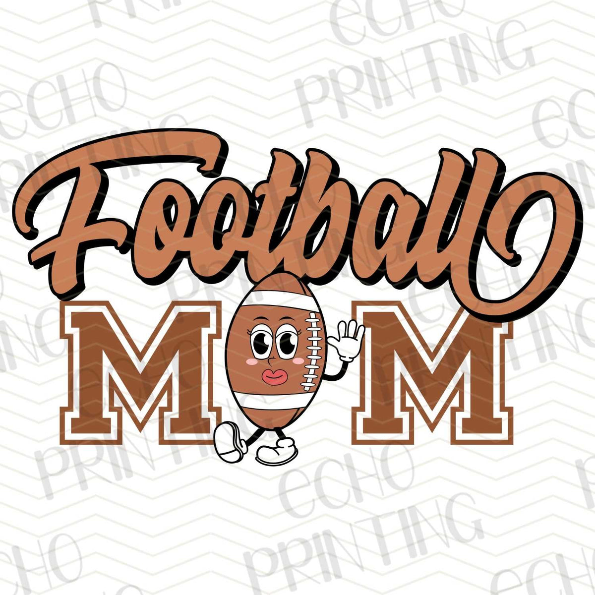 FTBG 38 - FOOTBALL MOM WITH SMILING BALL CHARACTER