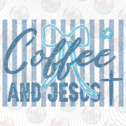 FTHG 1091 - COFFEE AND JESUS STRIPED GRAPHIC