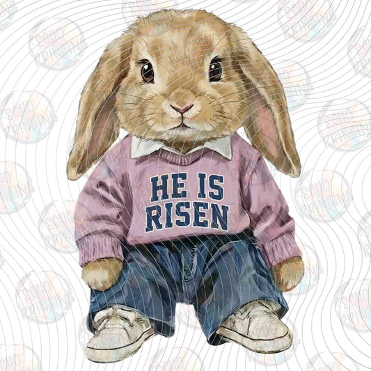 FTHG 1124 - HE IS RISEN BUNNY IN SWEATER
