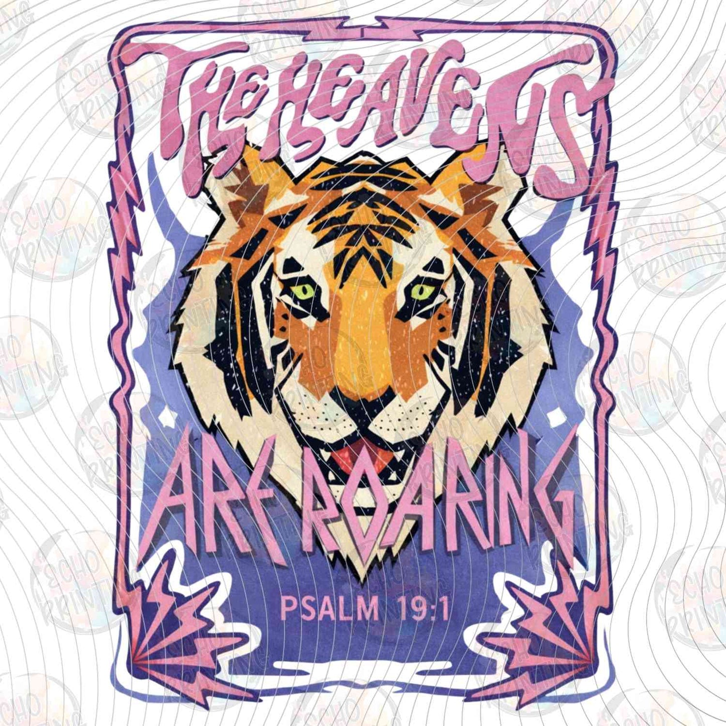 FTHG 1132 - THE HEAVENS ARE ROARING TIGER PURPLE FRAME