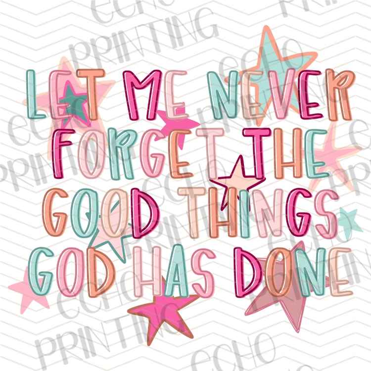FTHG 1366 - NEVER FORGET GODS GOODNESS