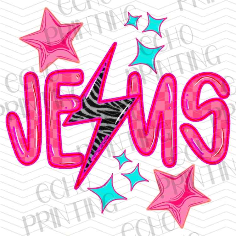 FTHG 1391 - JESUS LIGHTNING BOLT LETTERING