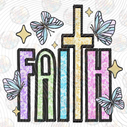 FTHG 1423 - FAITH CROSS FLORAL