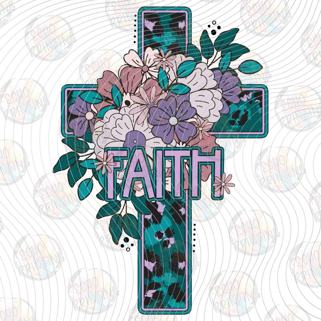 FTHG 1426 - FAITH CROSS FLORAL
