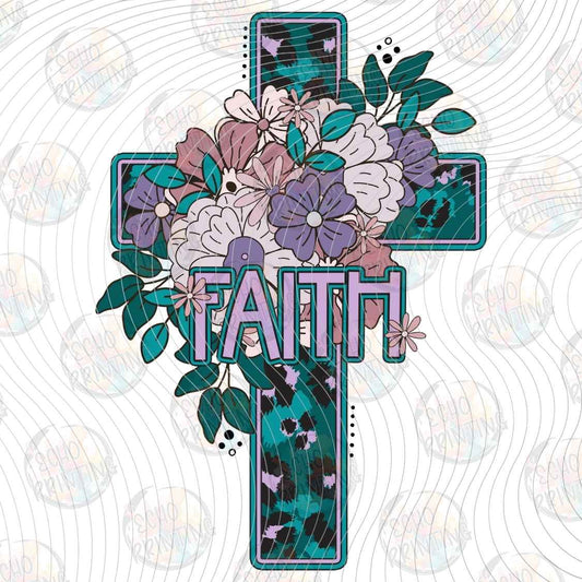 FTHG 1426 - FAITH CROSS FLORAL