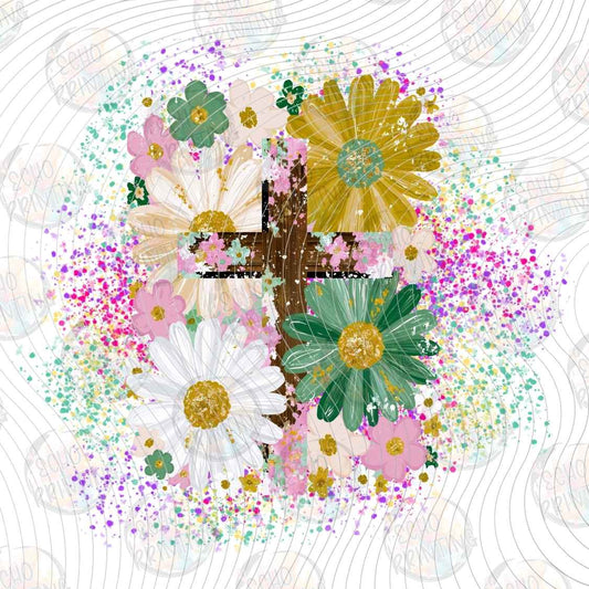 FTHG 1500 - FLORAL CROSS FAITH ART