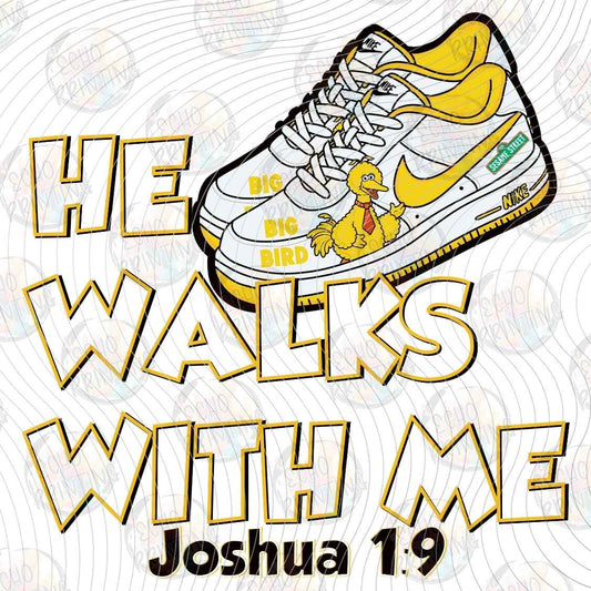 FTHG 1741 - HE WALKS WITH ME GOLD SHOES