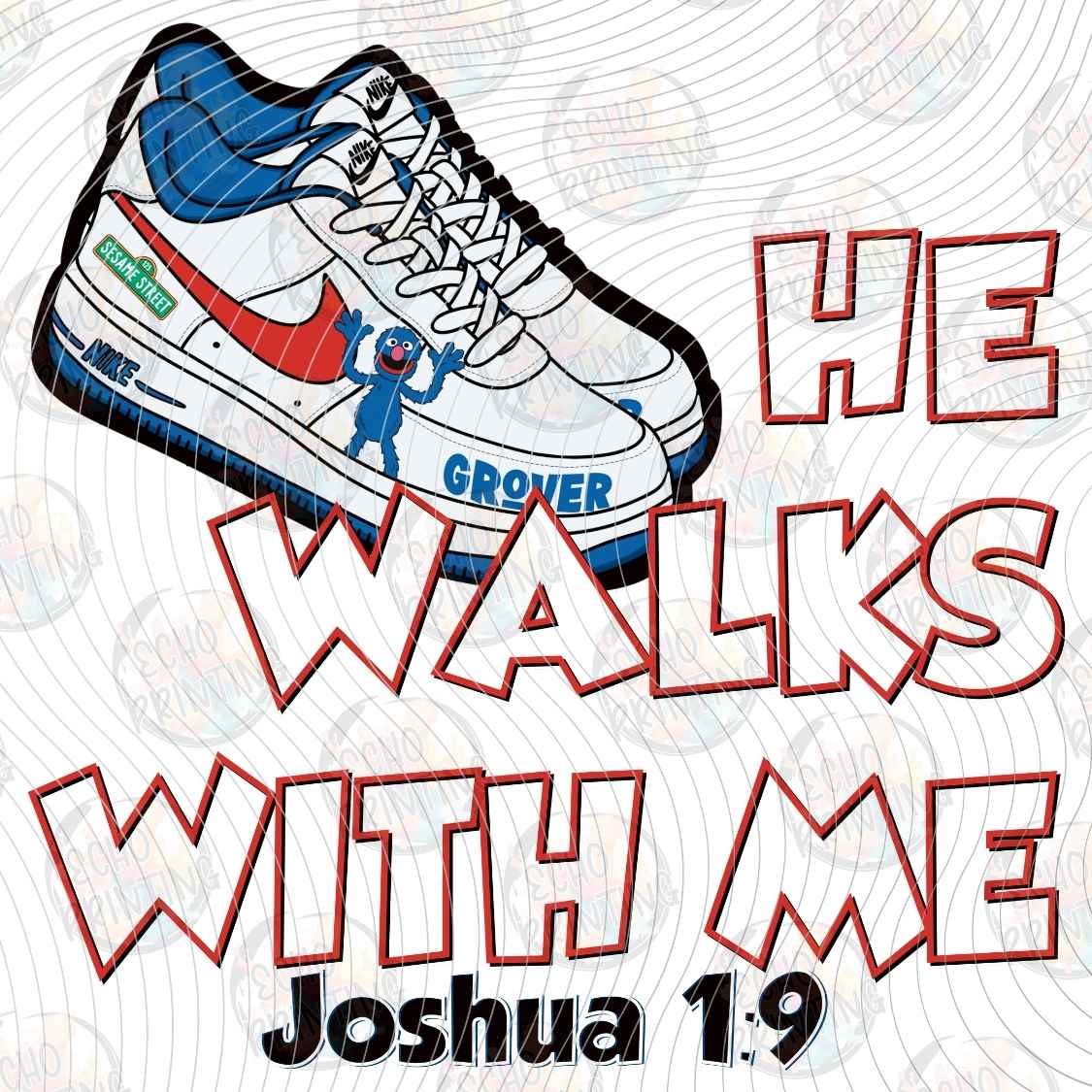 FTHG 1746 - HE WALKS WITH ME BLUE SHOES