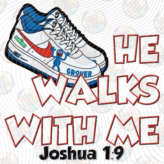 FTHG 1746 - HE WALKS WITH ME BLUE SHOES