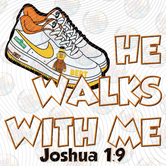 FTHG 1747 - HE WALKS WITH ME ORANGE SHOES