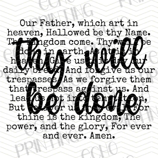 FTHG 767 - THY WILL BE DONE