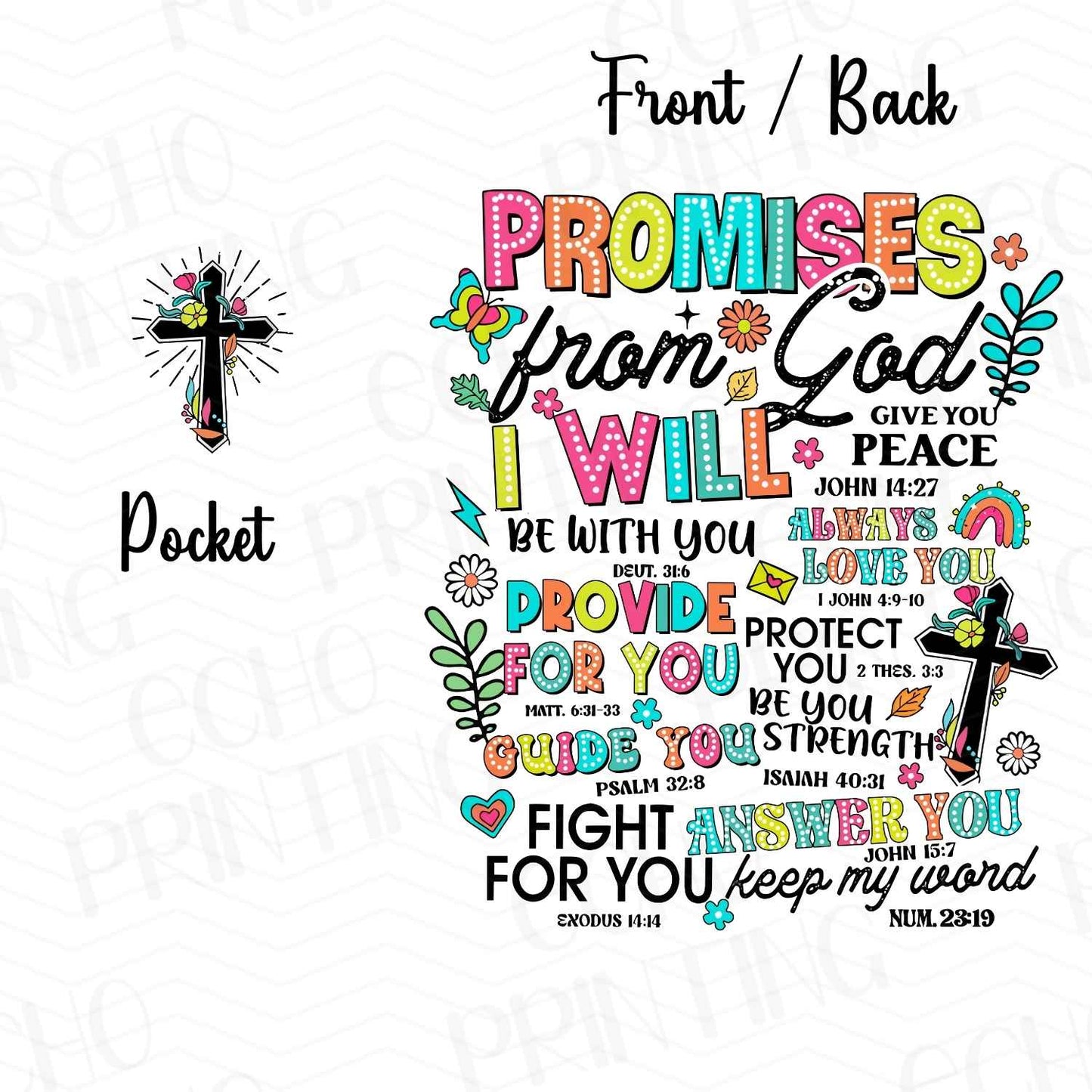 FTHG 176 - PROMISES FROM GOD | POCKET & BACK SOLD SEPERATELY
