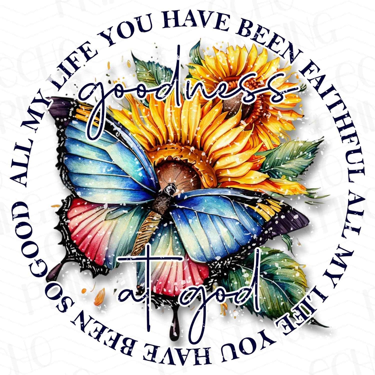 FTHG 221 - MAYBE LIFE BUTTERFLY AND SUNFLOWER