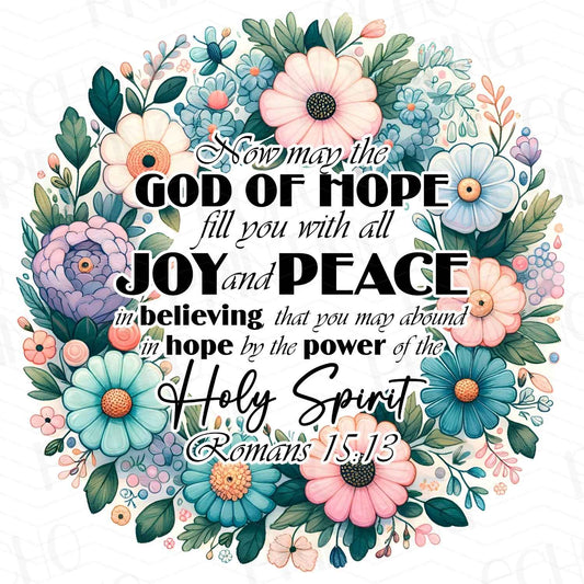 FTHG 223 - GOD OF HOPE JOY PEACE FLORAL
