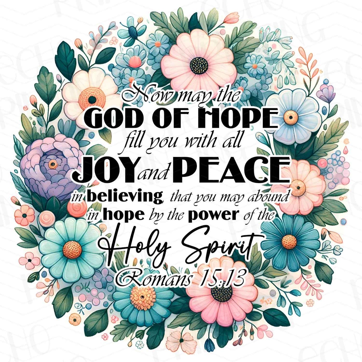 FTH 223 – GOD OF HOPE JOY PEACE FLORAL