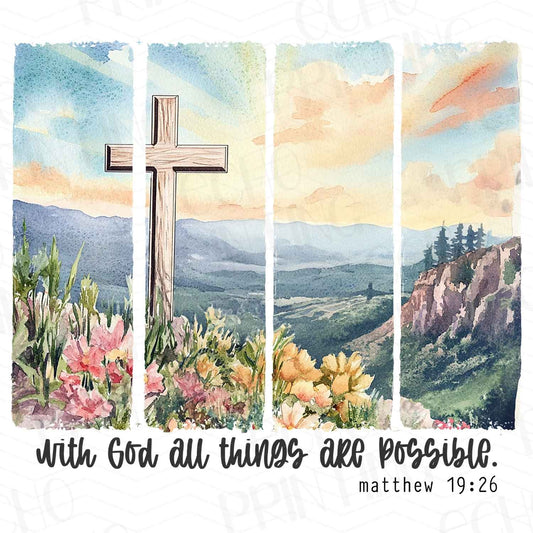 FTHG 284 – WITH GOD ALL THINGS SUNSET CROSS