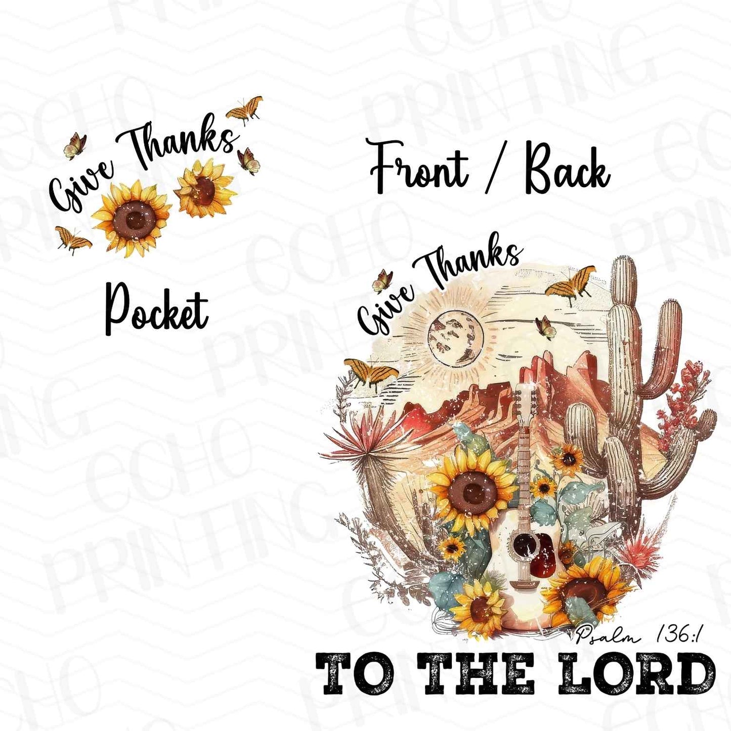 FTHG 333 - TO THE LORD | POCKET & BACK SOLD SEPERATELY