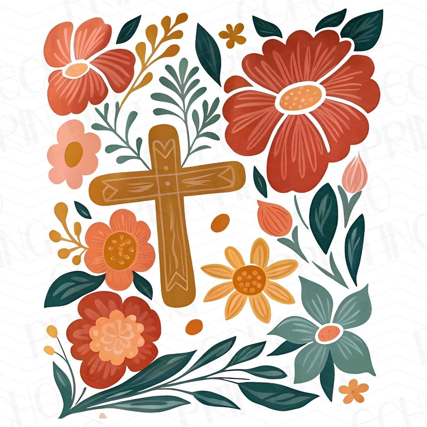 FTH 361 – ORANGE BLOOM CROSS