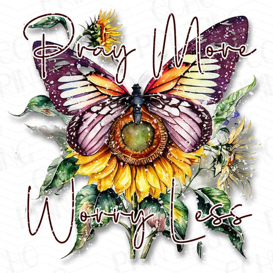 FTH 394 – FLORAL BUTTERFLY OVER SUNFLOWERS