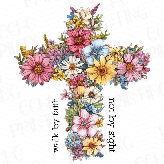 FTH 425 – COLORFUL FLORAL CROSS
