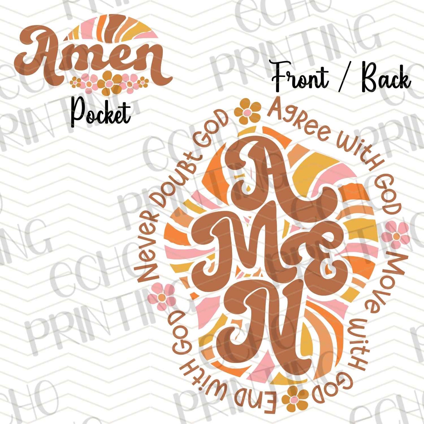 FTHG 478 - AMEN | POCKET & BACK SOLD SEPERATELY