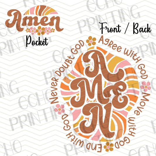 FTHG 478 - AMEN | POCKET & BACK SOLD SEPERATELY
