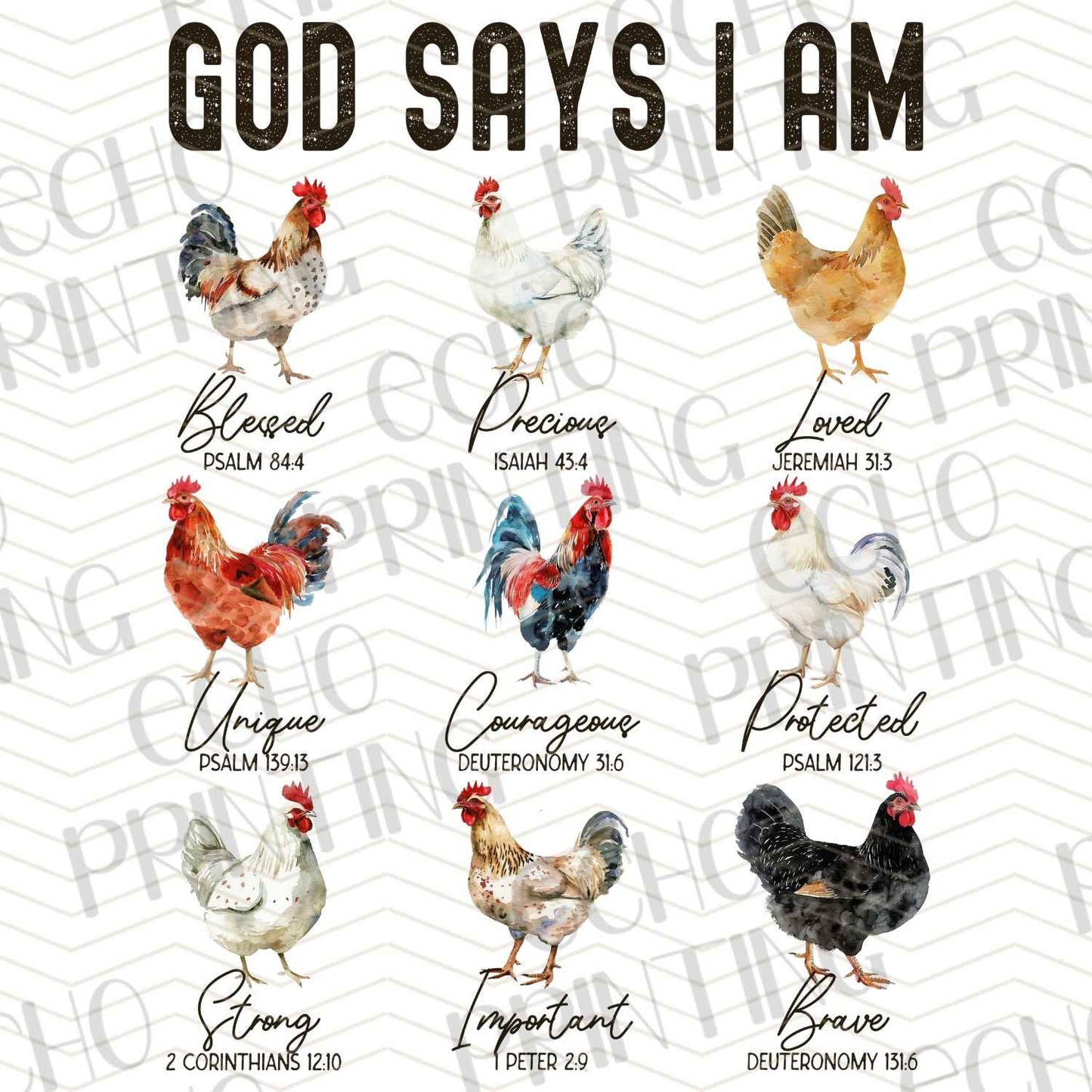 FTHG 543 – GOD SAYS I AM – CHICKEN STYLE