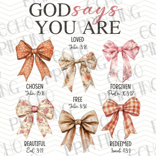 FTHG 547 – GOD SAYS YOU ARE – BOW SET