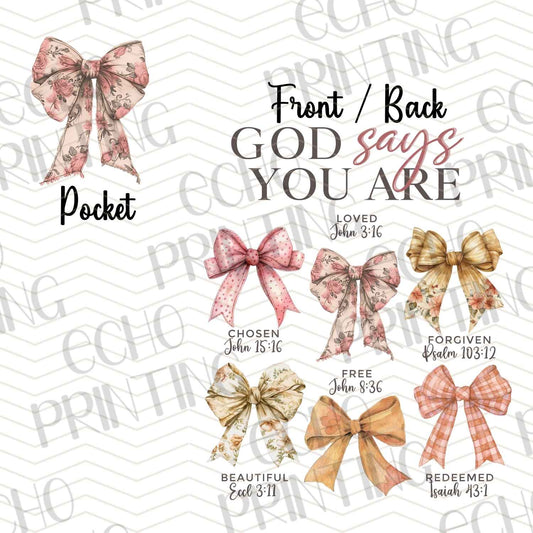 FTHG 551 – GOD SAYS YOU ARE | POCKET & BACK SOLD SEPERATELY