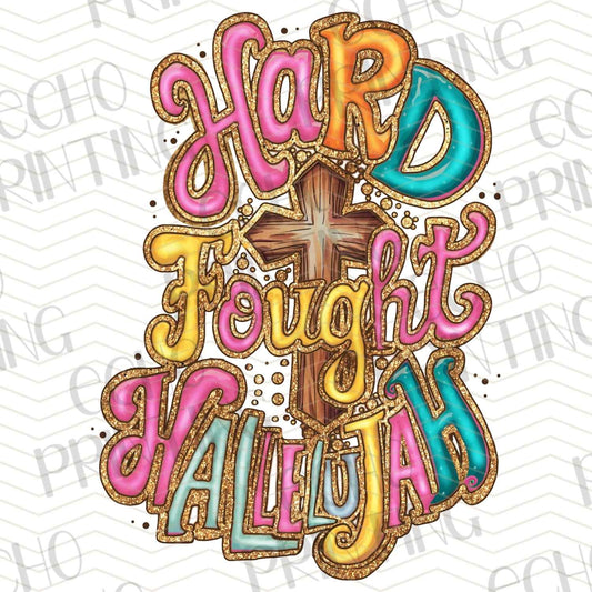 FTHG 559 – HARD FOUGHT HALLELUJAH – RETRO FONT