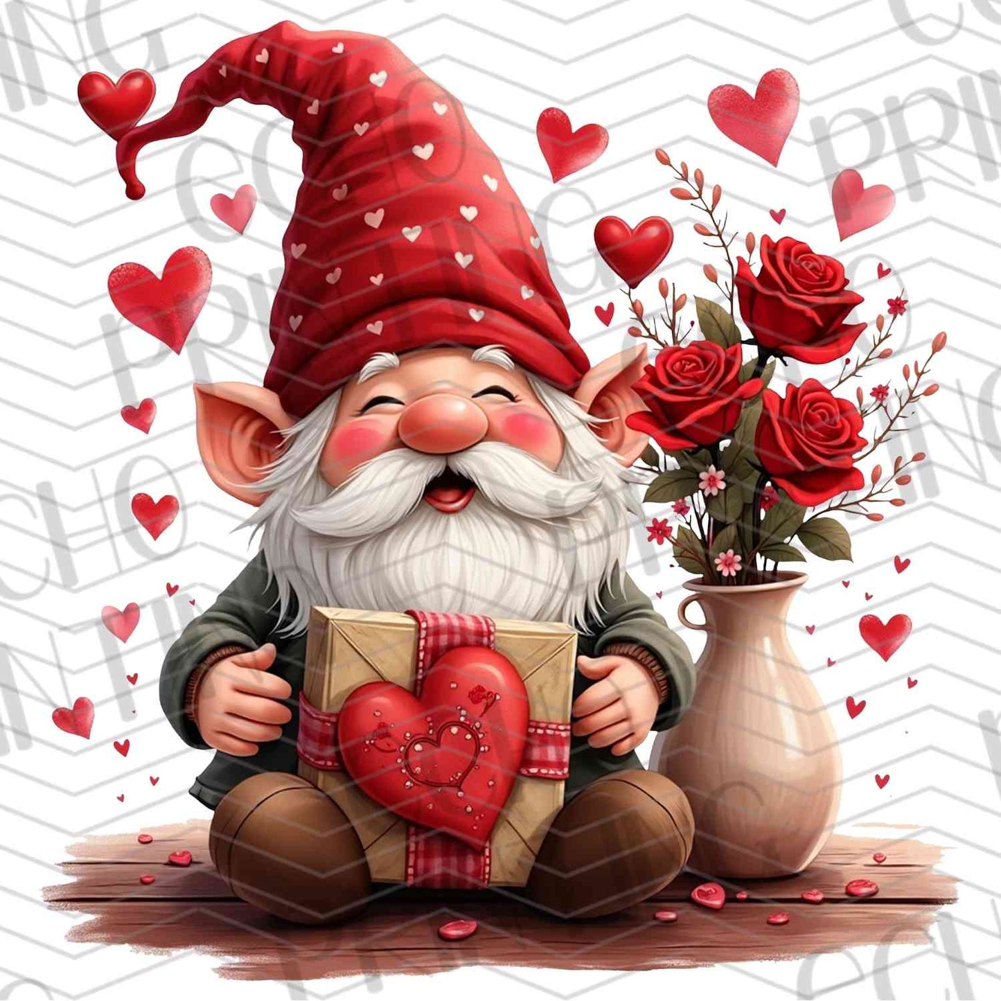 VLTG 498 - VALENTINE GNOME WITH HEART MUG