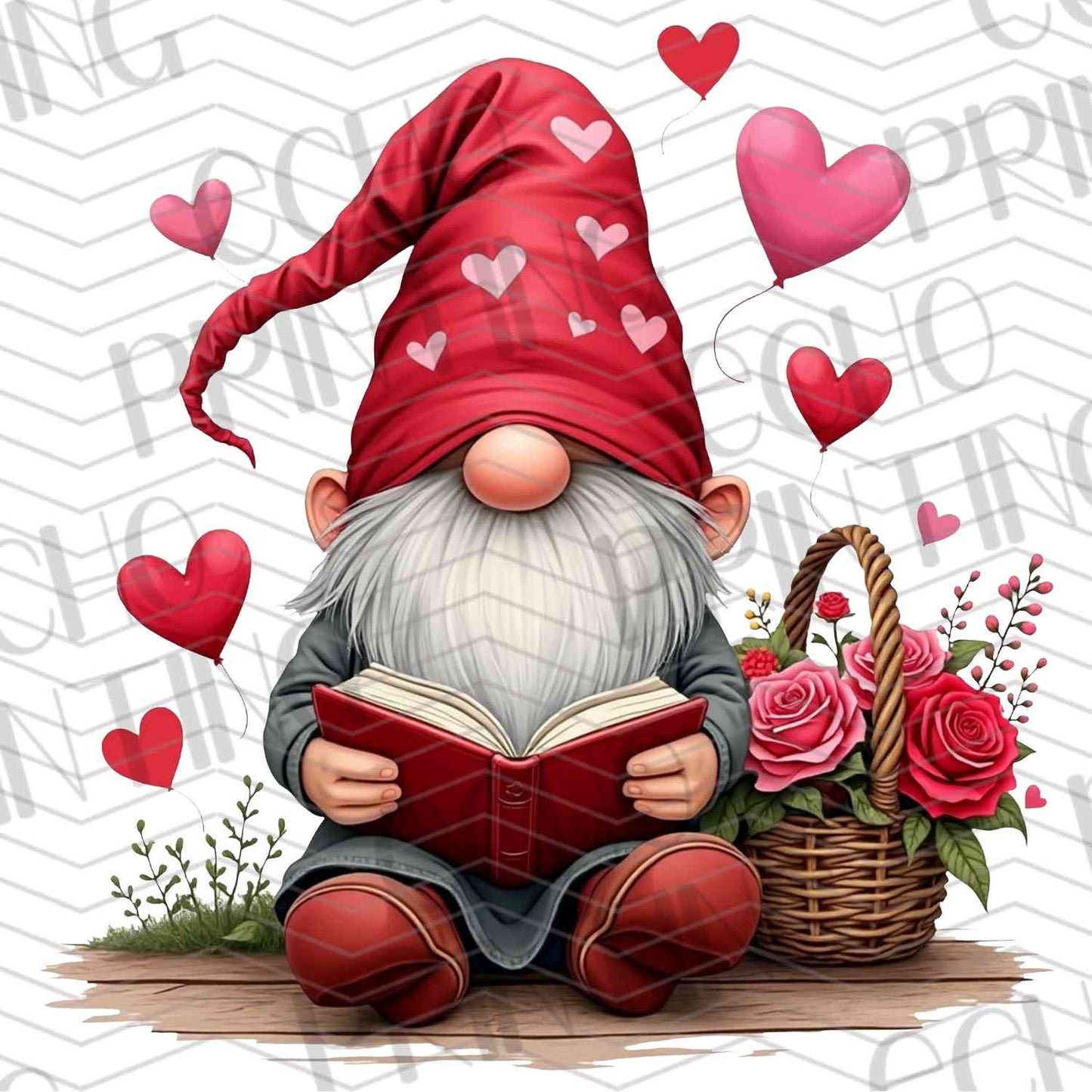 VLTG 504 - VALENTINE GNOME WITH ROSES