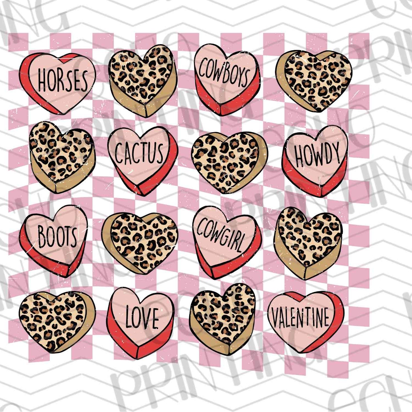 VLTG 508 - CANDY HEARTS GRID PINK