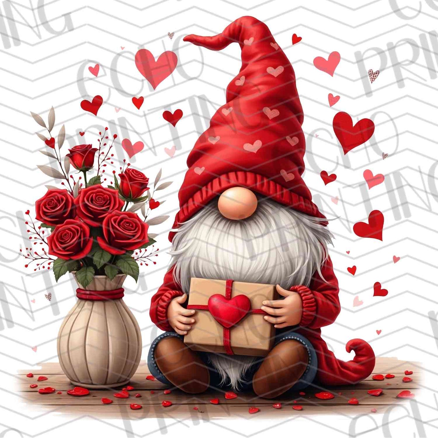 VLTG 525 - VALENTINE GNOME HEART BALLOONS