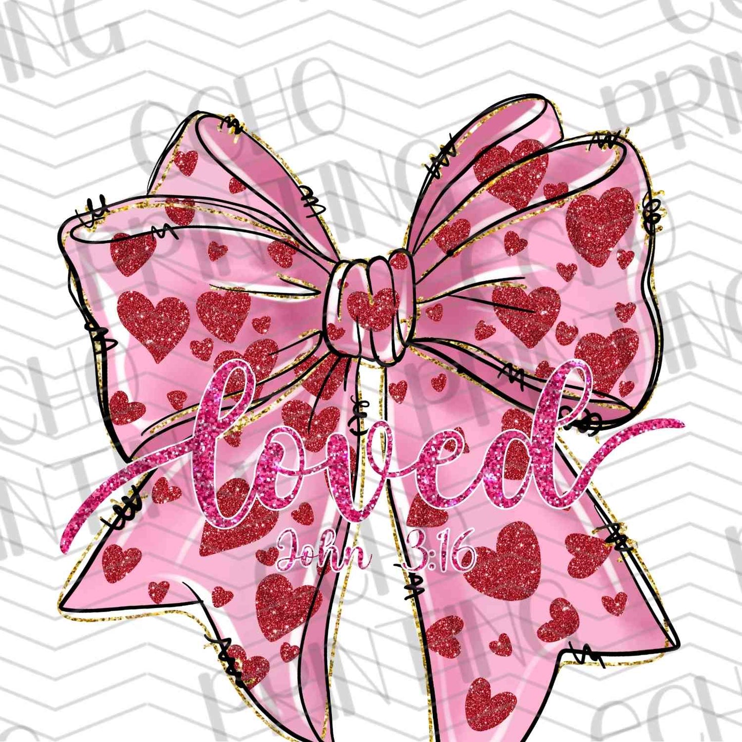 VLTG 527 - PINK BOW HEARTS