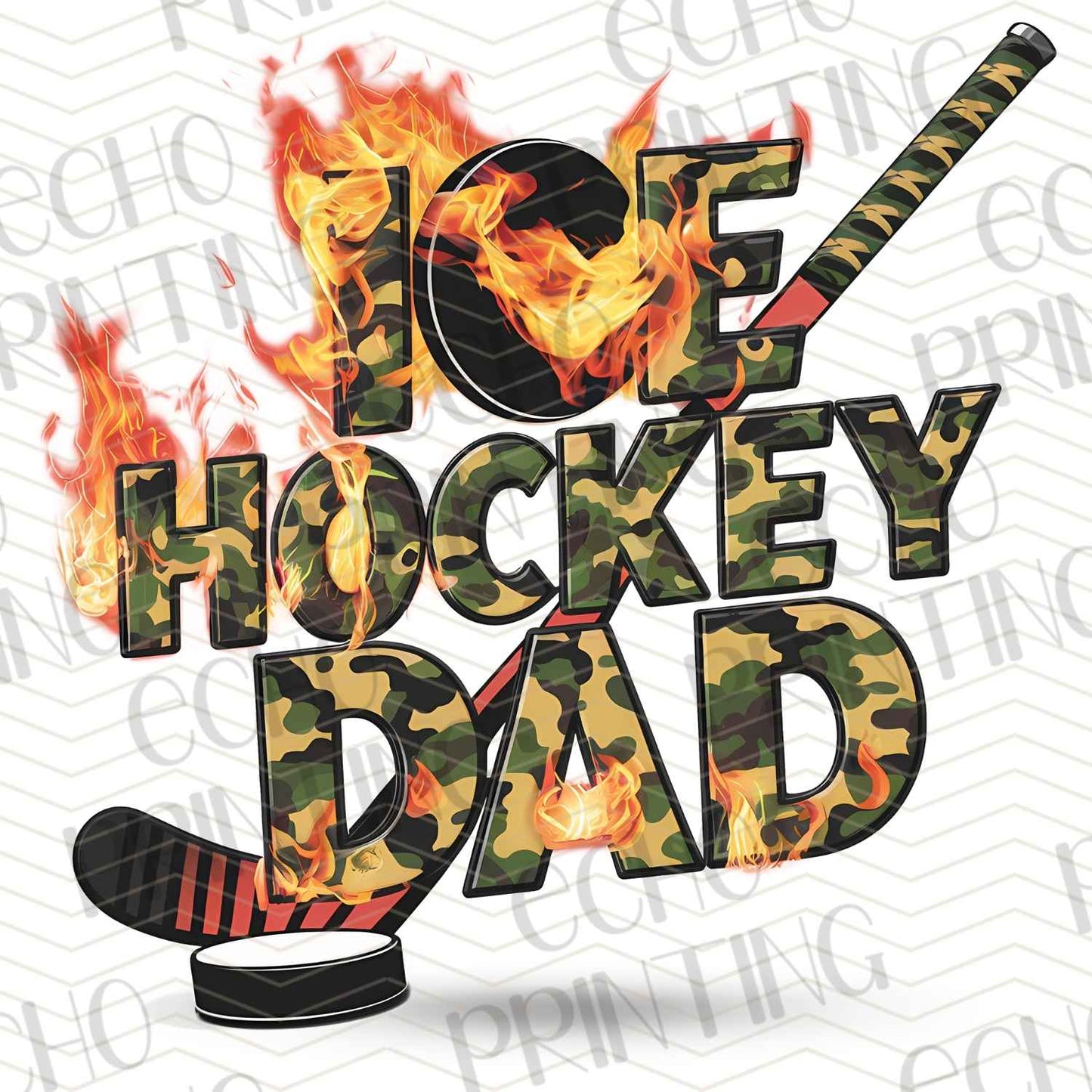 HCK 1 - ICE HOCKEY DAD FLAMES