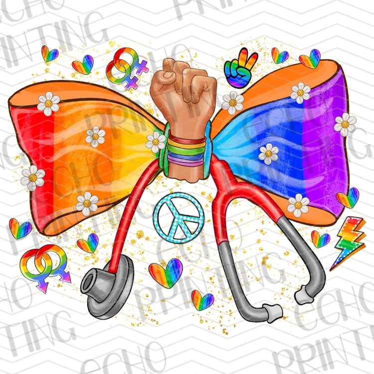 HLTCR 382 - COLORFUL MEDICAL BOW NURSE LIFE