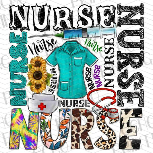 HLTCR 400 - NURSE TYPOGRAPHY HEALTHCARE PROFESSIONAL COLLAGE