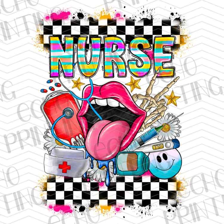 HLTCR 402 - COLORFUL NURSE RETRO HEALTHCARE STYLE