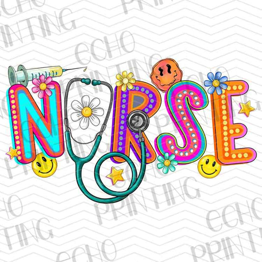 HLTCR 404 - COLORFUL NURSE MEDICAL PROFESSIONAL LETTERING