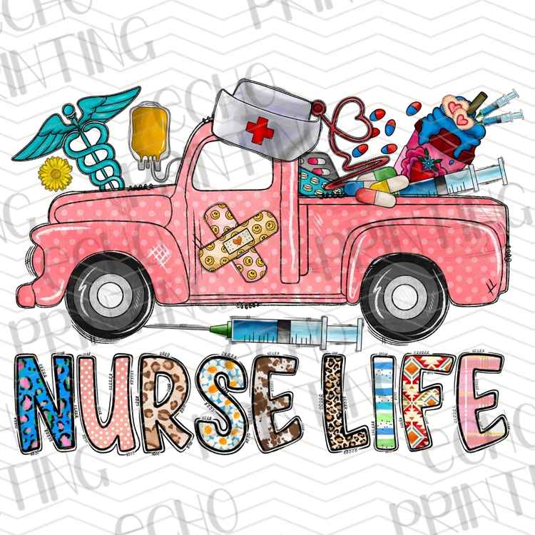 HLTCR 417 - NURSE LIFE VINTAGE TRUCK DESIGN