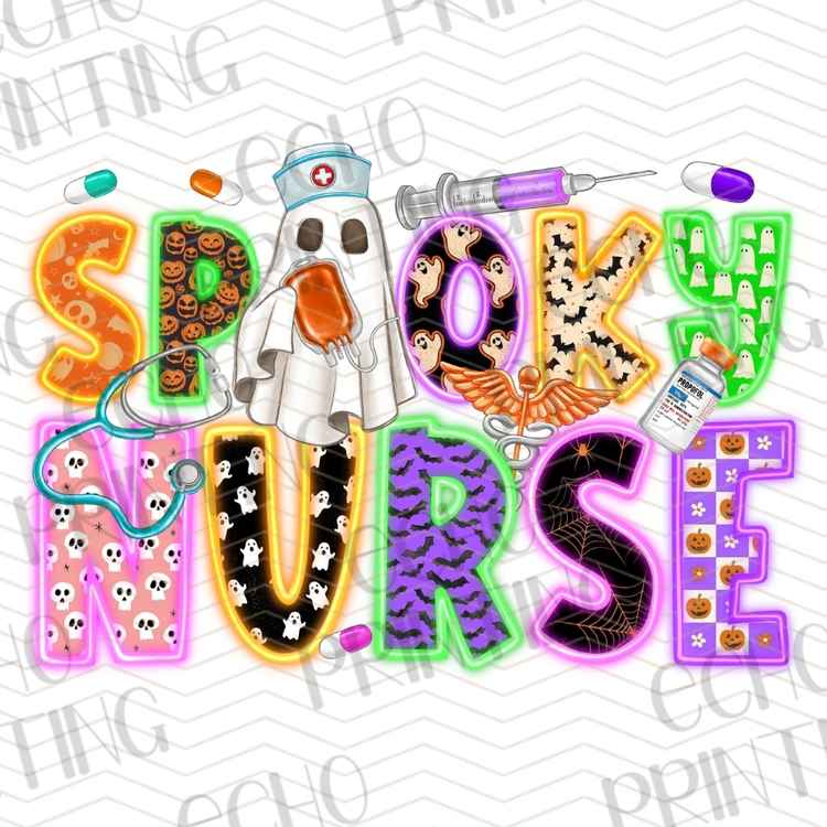 HLTCR 479 - SPOOKY NURSE HALLOWEEN HEALTHCARE STYLE