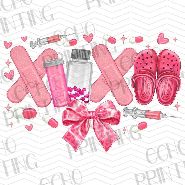 HLTCR 493 - PINK RIBBON NURSE SUPPORT THEME