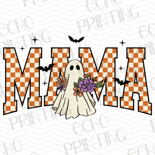 HLW 100 - MAMA GHOST ORANGE CHECKERED